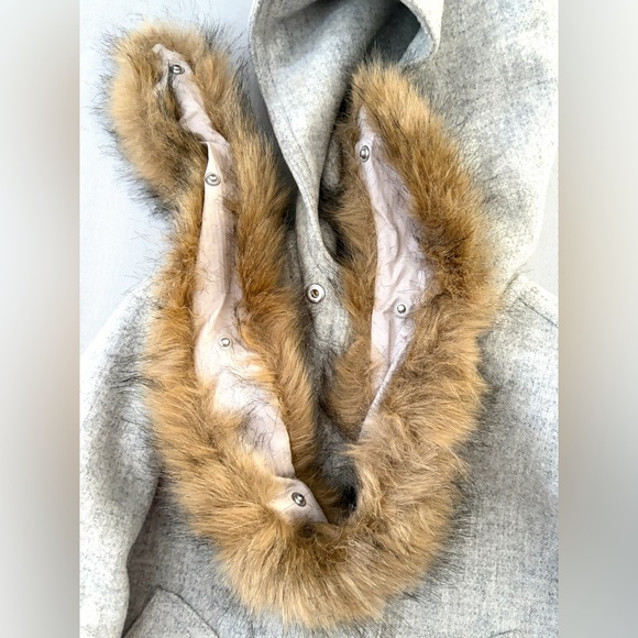 J. Crew Coat Wool Chateau Parka Gray Hooded Italian Stadium Cloth NELLO GORI 2 - Picture 11 of 16